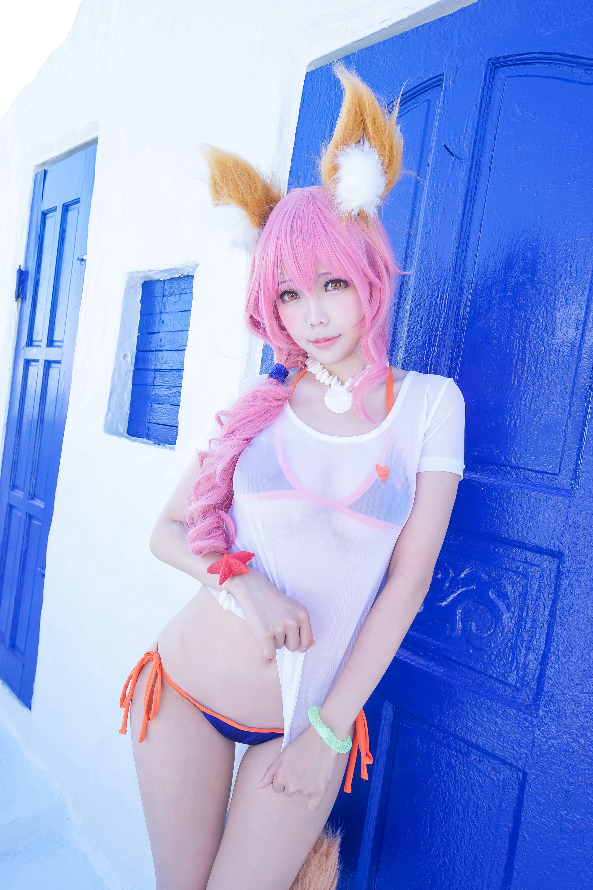 图片[1]-ElyEE子 – NO.015 玉藻前泳装 [24P]-XikXak